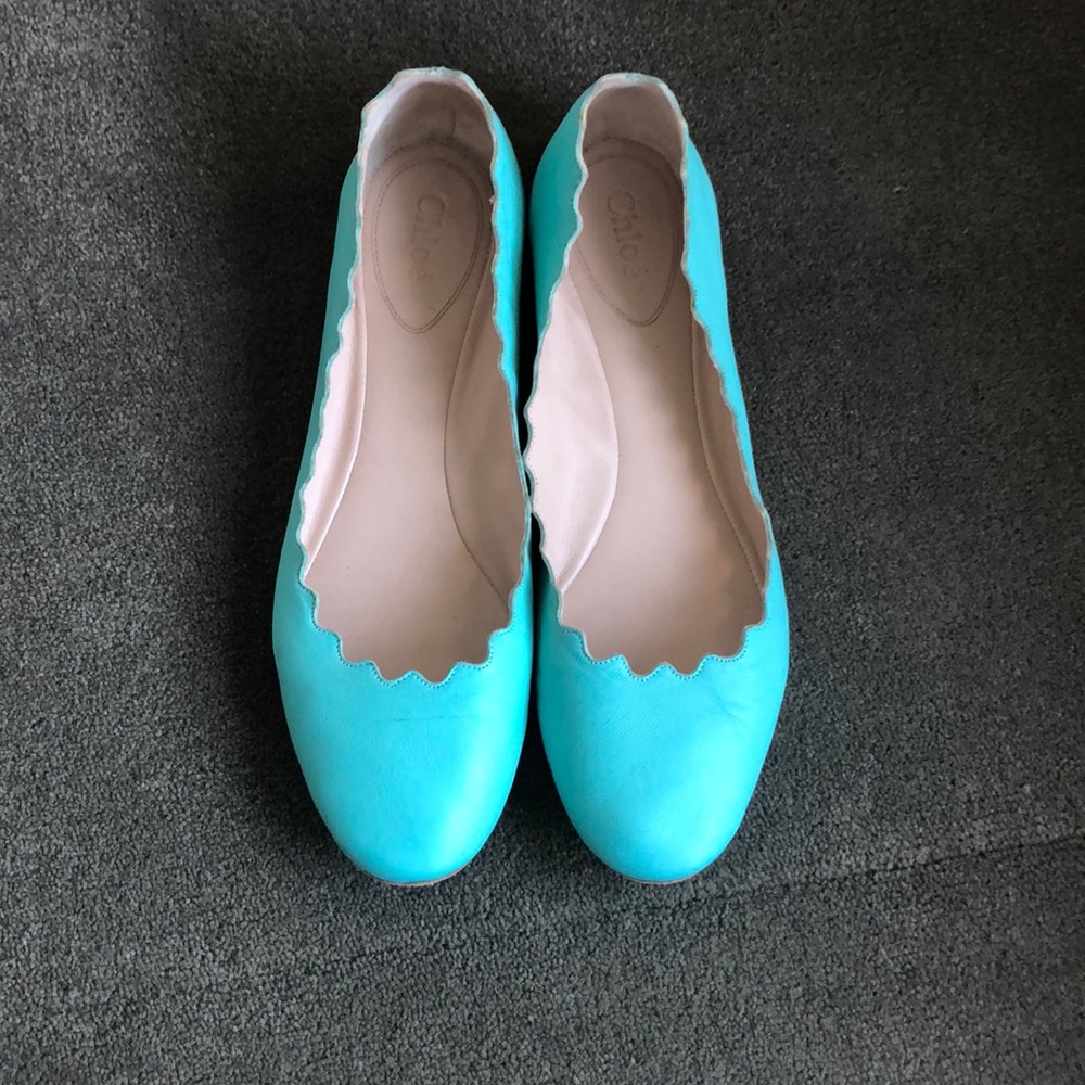 Chloe Lauren ballerina. Robins egg blue